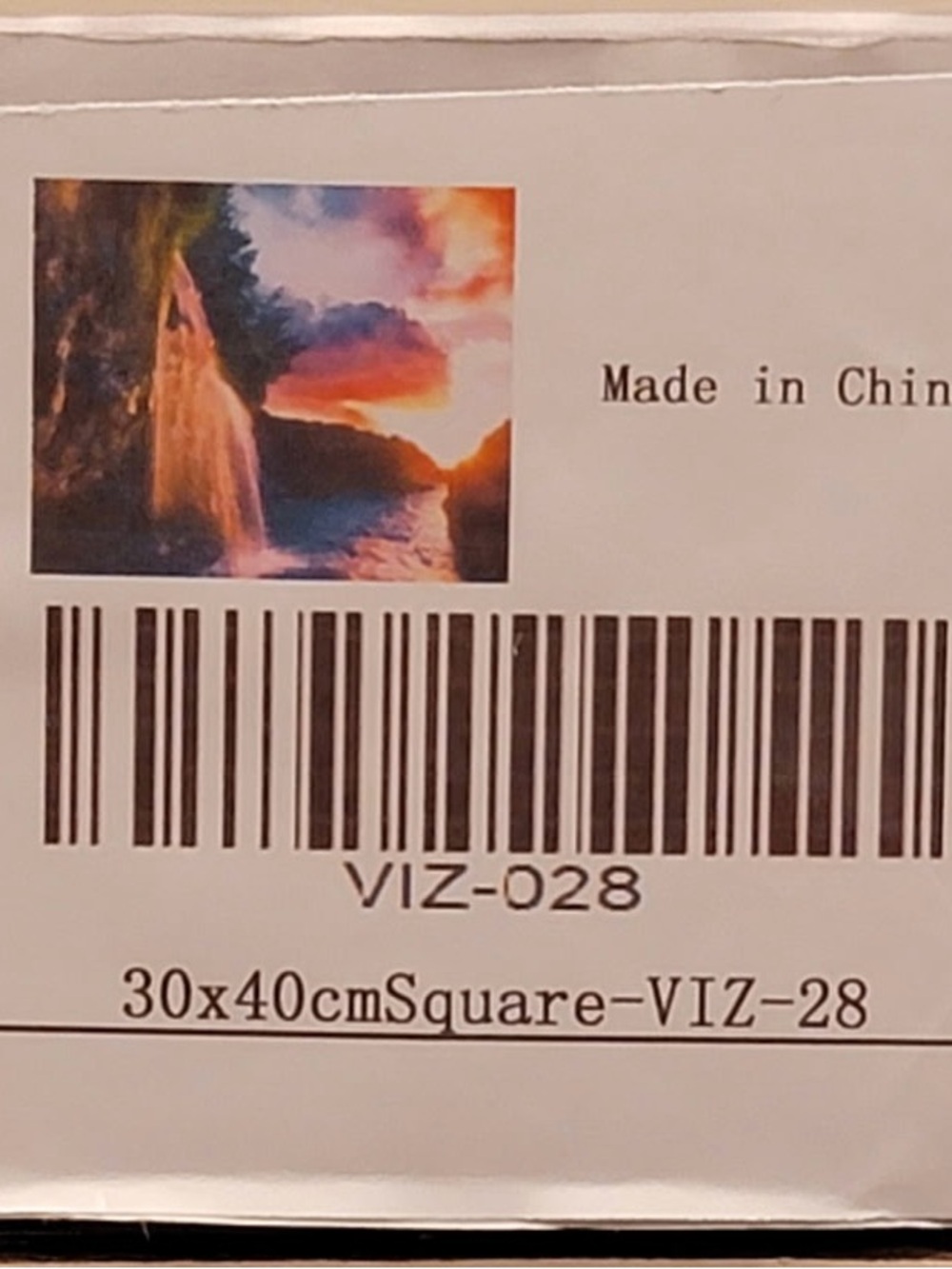 Diamond Painting Kit - 30x40 cm - square drills - “Sunset Falls”